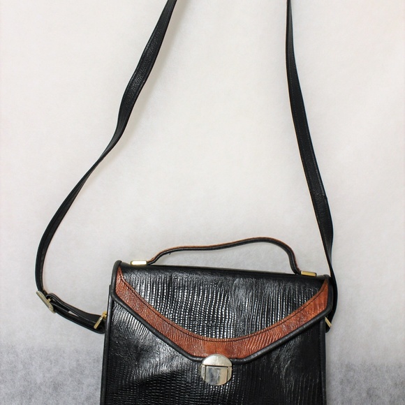 Vintage bag Alligator Genuine leather Handmade by - Picture 2 of 7